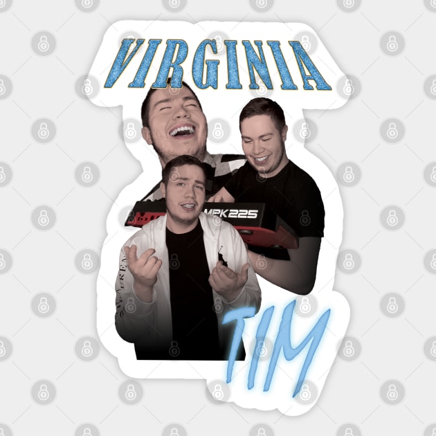 Bootleg Hip Hop Virginia Tim Sticker by Super Good Art